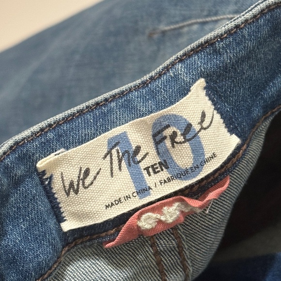 Free People CRVY 2nd Ave One Piece Denim Jumpsuit Flare Size 10 Women’s Western - Picture 3 of 10